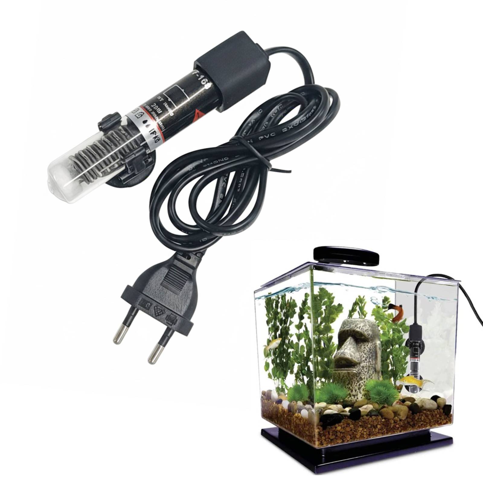 Marine Aquarium Nano - ミニ水族館ヒーター水中水槽水自動温度 26 度サーモスタットヒーターロッド吸盤付き