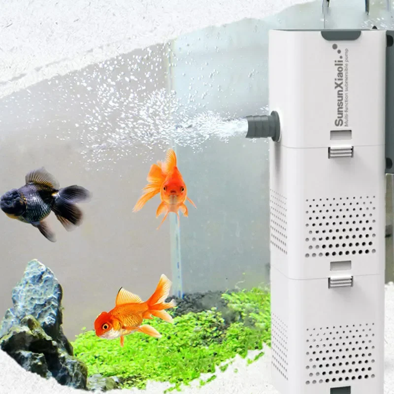Marine Aquarium Nano - 3 で 1 水族館フィルターポンプ水族館エアポンプウェーブポンプ水槽水中空気酸素内部ポンプ水族館パワーヘッドポンプ