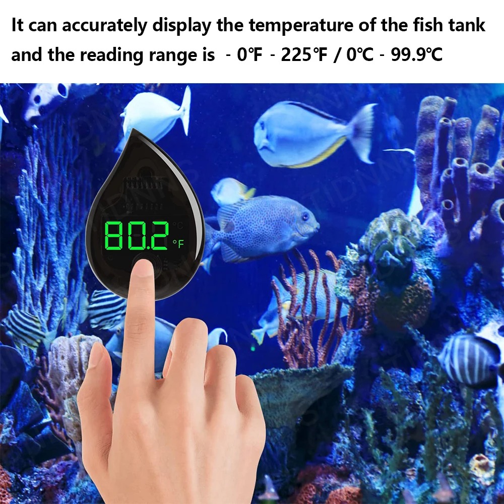 水族館用粘着式温度計 LCDデジタル水槽ミニ温度計 フリース - Marine Aquarium Glue のレビューと価格
