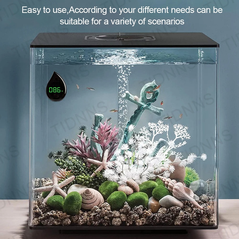水族館用粘着式温度計 LCDデジタル水槽ミニ温度計 フリース - Marine Aquarium Glue のレビューと価格
