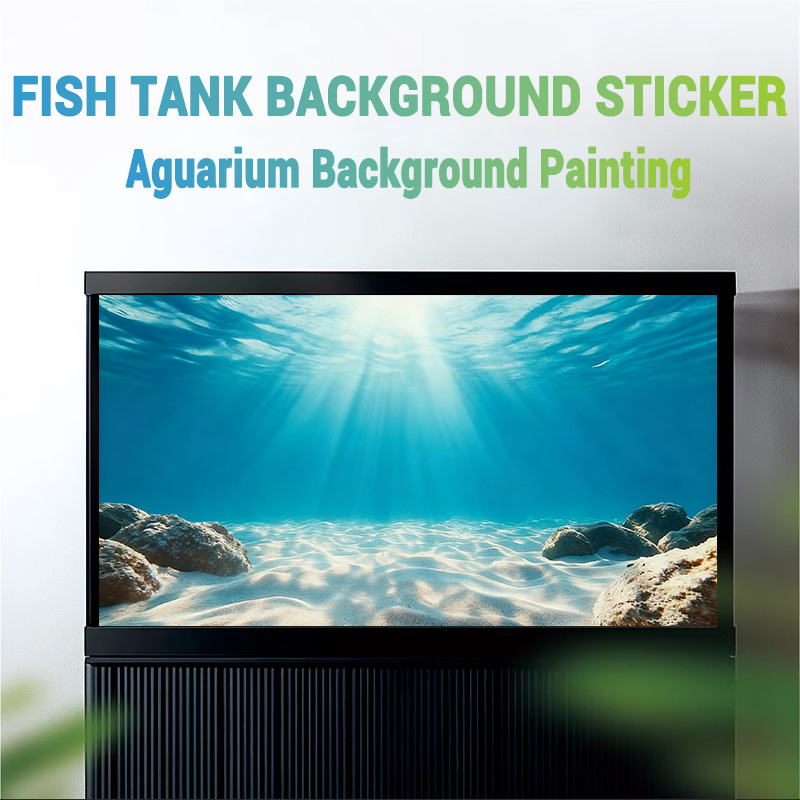青い海の透明な砂、水槽背景画、水槽ステッカー、粘着式前面、水 - Marine Aquarium Glue のレビューと価格