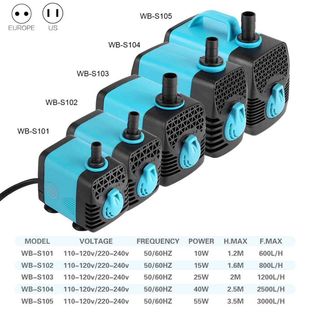 超静音水中フィルターポンプ,220v,養魚池の噴水,高水槽水 - Marine Aquarium Nano のレビューと価格