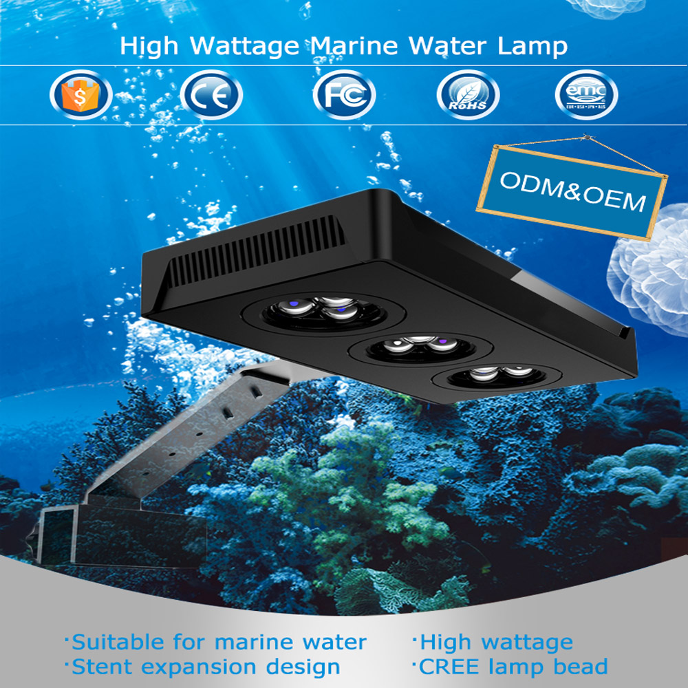 調光可能な 27 ワットフルスペクトルクリップオン海水サンゴ - Aqua Marine Tank のレビューと価格