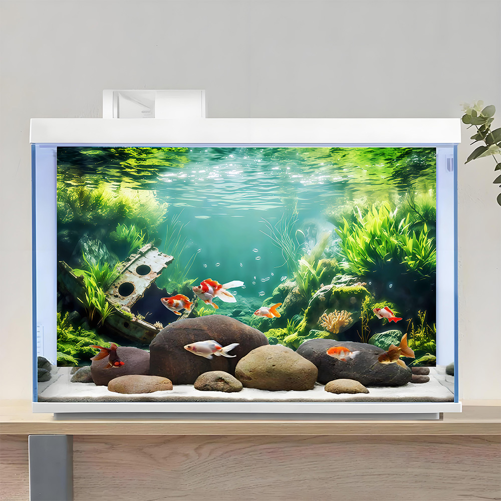 水槽背景ステッカー、サンシャインウォーターグラス、魚タンク＆ - Marine Aquarium Glue のレビューと価格